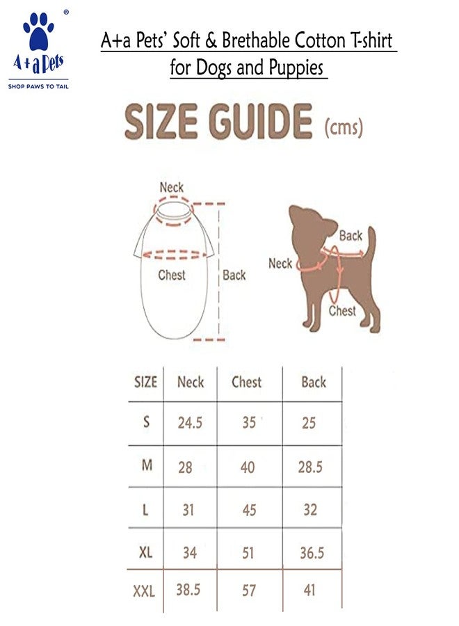A+a Pets تيشيرتات قطنية ناعمة من A+a للحيوانات الأليفة للكلاب والجراء والقطط (مقاس XL، أخضر) - Image 5